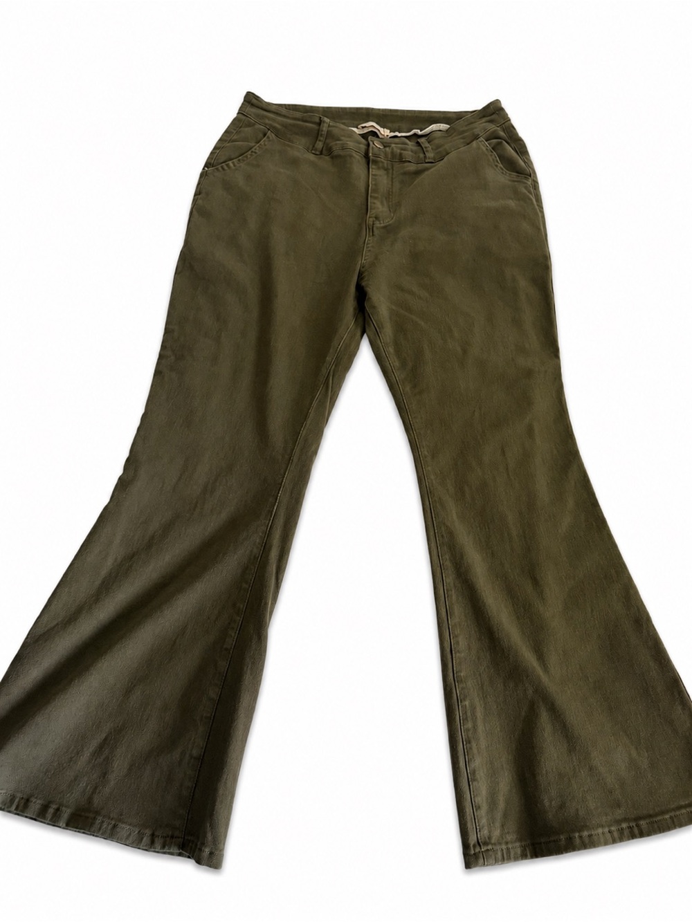 Women’s Olive Green Flared Jeans